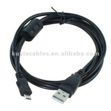 1.5M USB 2.0 Masculino A para Micro B 5-Pin Sync Data Charger para Blackberry / LG / Motorola